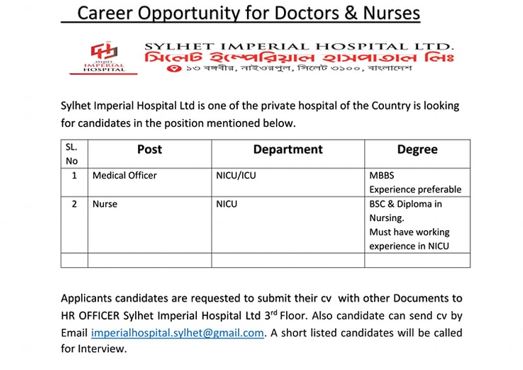 Career opportunity Notice